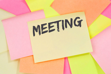 Meeting appointment business team concept note paper