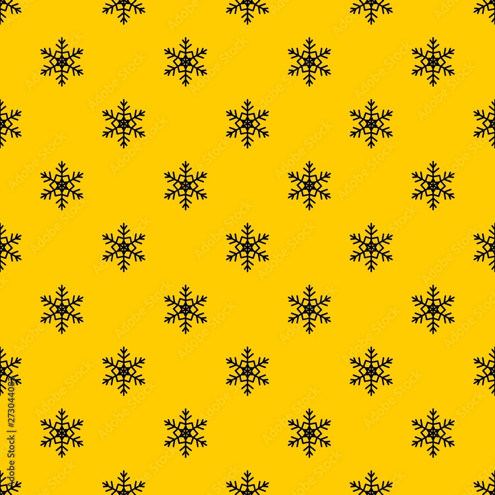 Poster snowflake pattern seamless vector repeat geometric yellow for any design