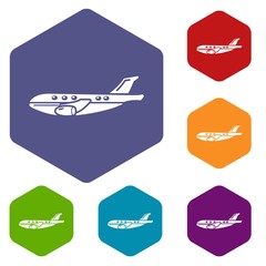 Passenger airplane icon. Simple illustration of passenger airplane vector icon for web