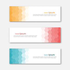 Fototapeta premium Set of abstract design banner template.