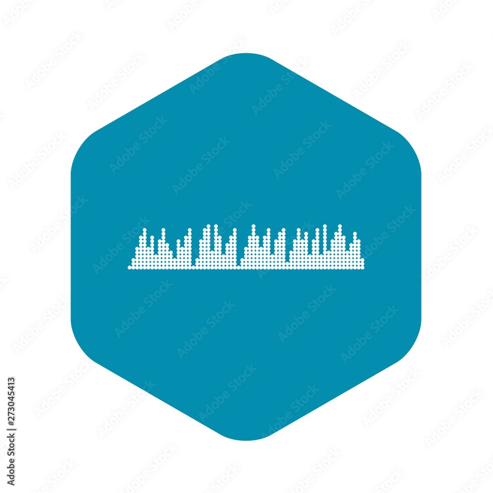 Poster audio digital equalizer technology icon in simple style on a white background vector illustration