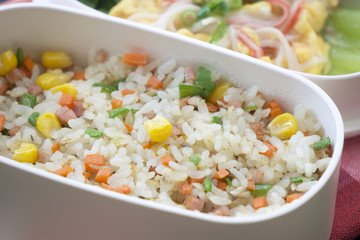 コーン炒飯のお弁当　Japanese lunch box 