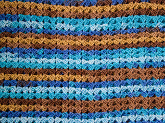 blue texture knitted from woolen threads