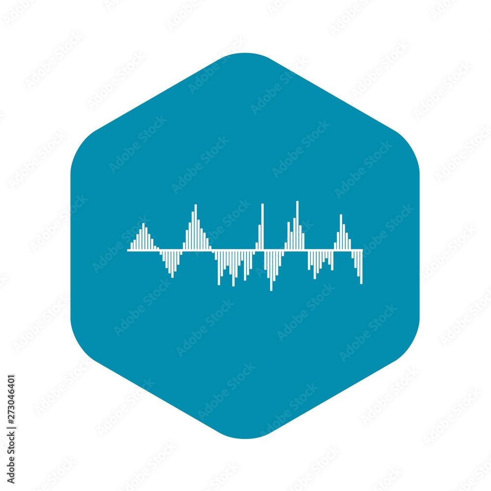 Poster audio digital equalizer technology icon in simple style on a white background vector illustration