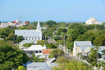 Fototapeta premium Key West Old Town and Cornish Memorial AME Zion Aerial view from Key West Lighthouse in Key West, Florida, USA.