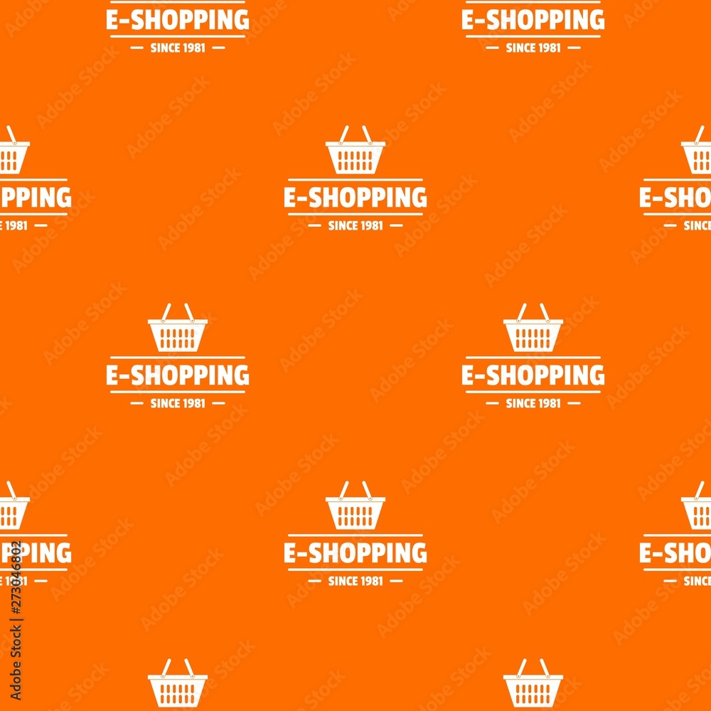 Poster e shipping pattern vector orange for any web design best
