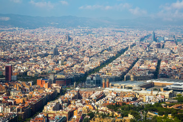 Fototapeta premium The Eixample district of Barcelona in Spain