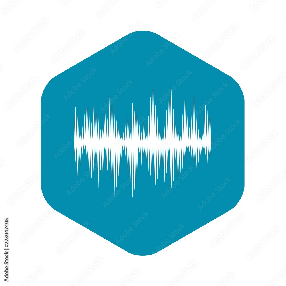 Poster audio digital equalizer technology icon in simple style on a white background vector illustration