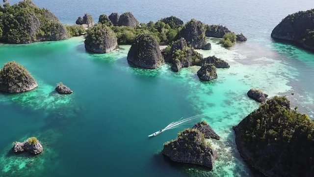 Raja Ampat Indonesia island drone
