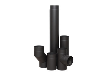 Necessary element of pipe for home fireplace © fotohelen