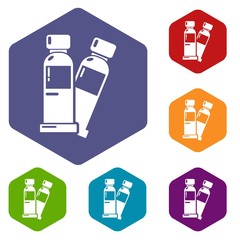 Tube paint icon. Simple illustration of tube paint vector icon for web