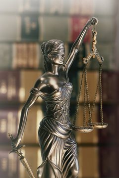 Legal law concept image, Scales of Justice, spot light. 