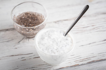 chia seeds and yogurt image
