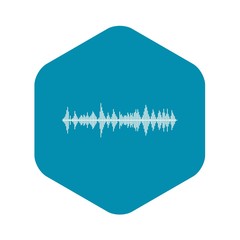 Musical pulse icon in simple style on a white background vector illustration