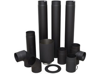 Necessary element of pipe for home fireplace © fotohelen