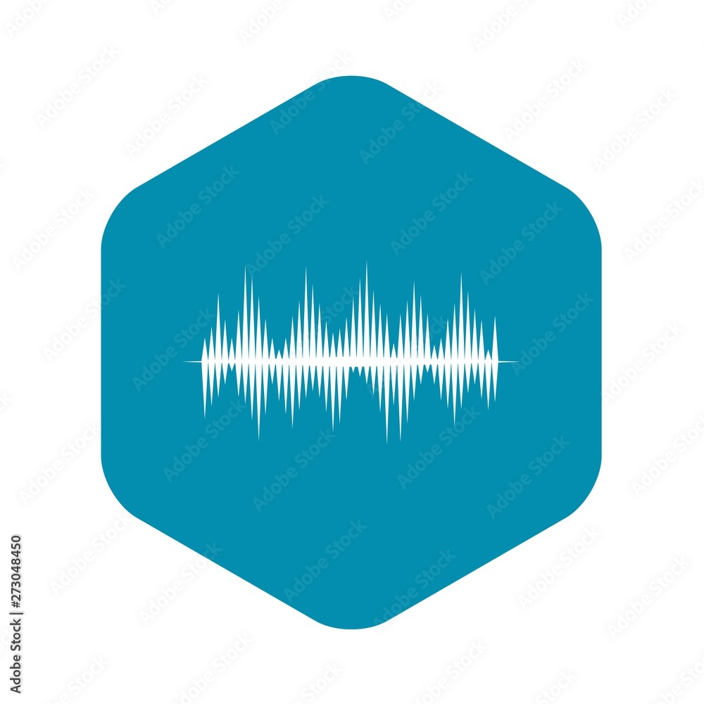 Poster audio digital equalizer technology icon in simple style on a white background vector illustration