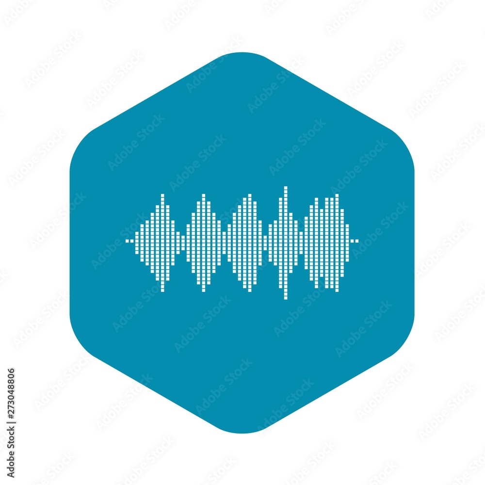 Poster audio digital equalizer technology icon in simple style on a white background vector illustration