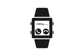 caling on digital mobile watch simple element illustration can be used for mobile and web