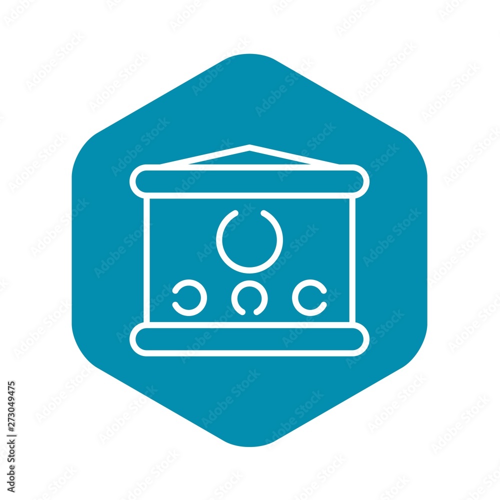 Poster eye check banner icon. outline eye check banner vector icon for web design isolated on white backgro
