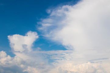 Fototapeta na wymiar Cumulus clouds, dramatic sky.