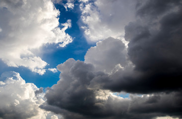 Fototapeta premium Storm clouds, dramatic sky.