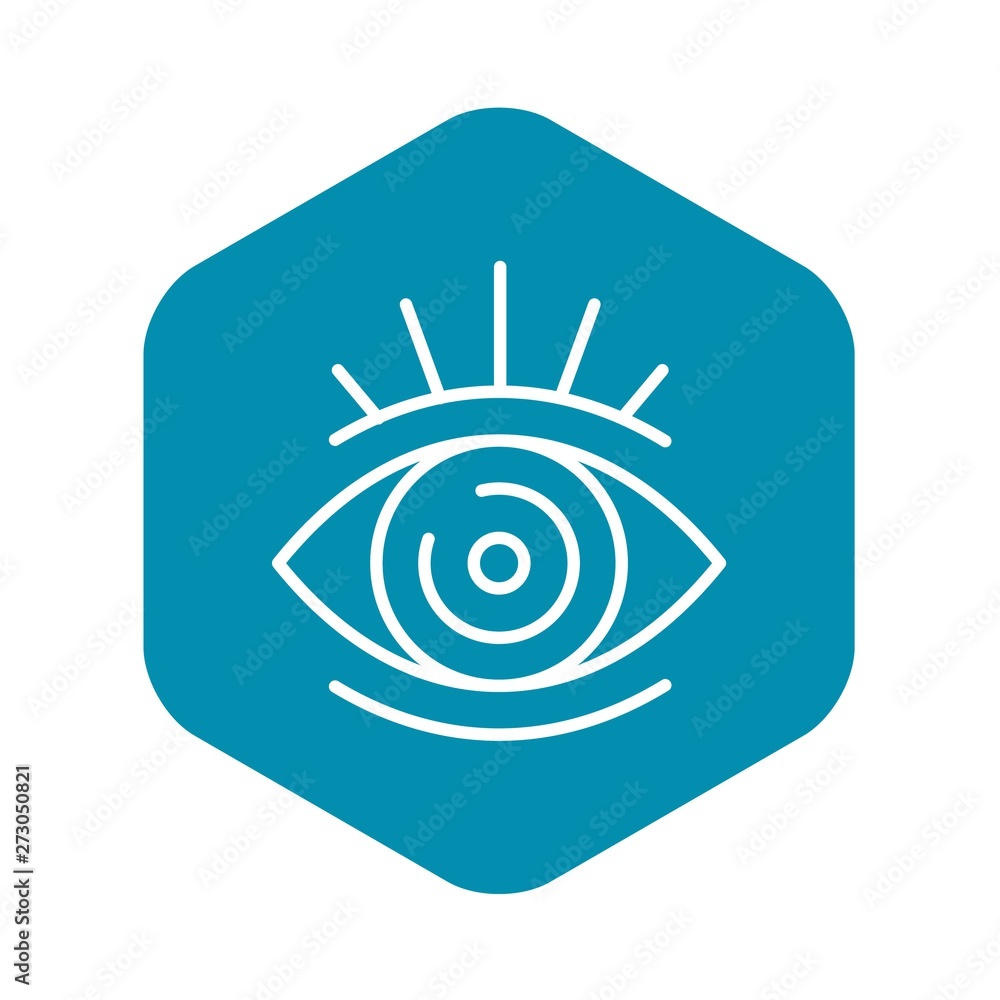Poster open eye icon. outline open eye vector icon for web design isolated on white background