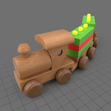 Wooden toy train