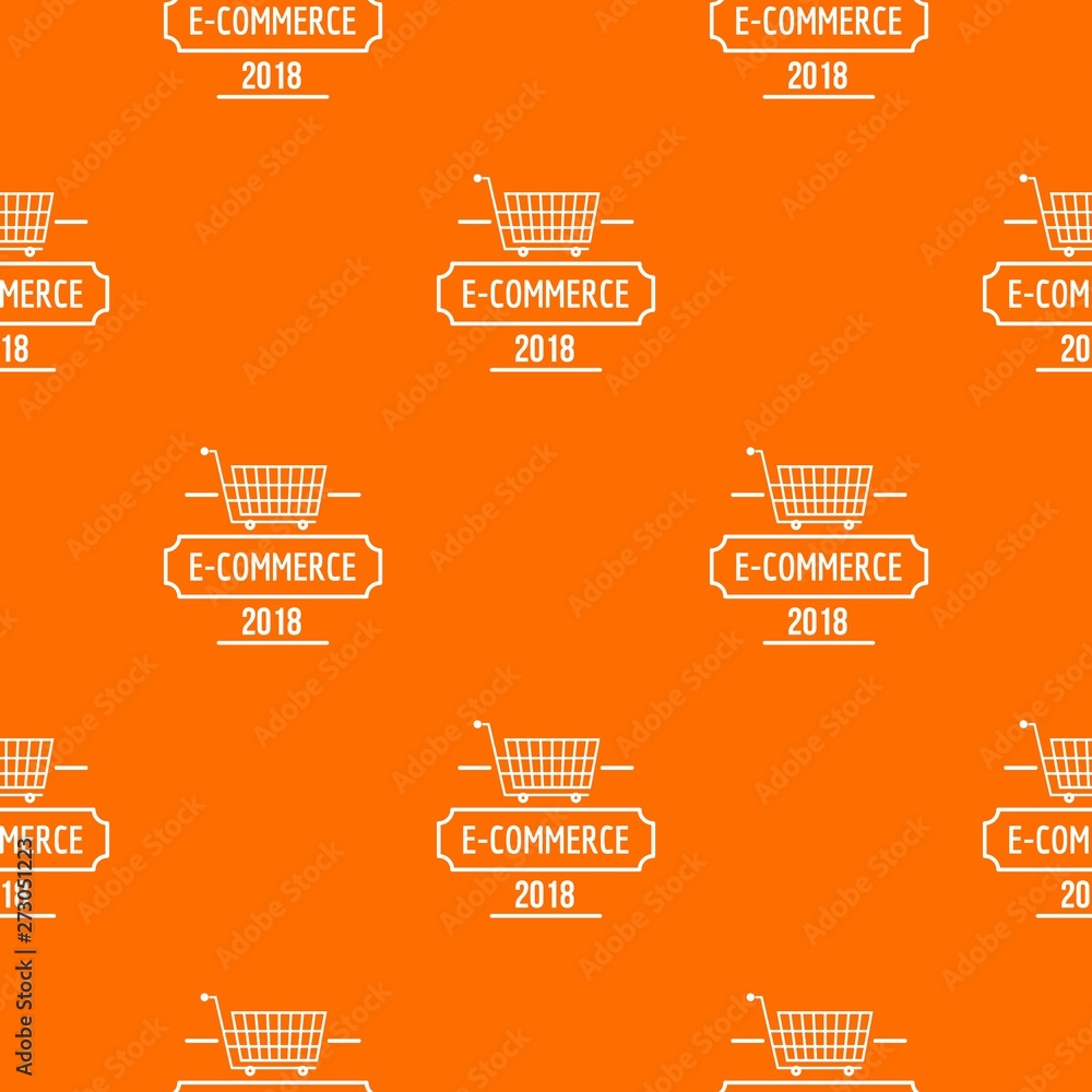 Poster online commerce pattern vector orange for any web design best