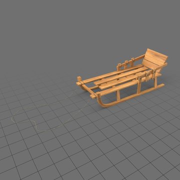 Wooden sledge