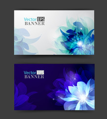 Flower vector background brochure template