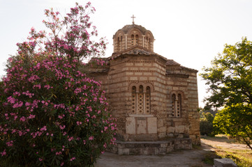 Fototapeta na wymiar Church in Ancient Agora, Athens, Greece