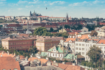 Obraz premium Prague Castle and St. Vitus Cathedral in Czech Republic