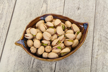 Pistachio nuts heap