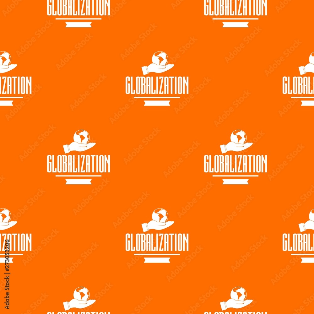 Poster web globalization pattern vector orange for any web design best
