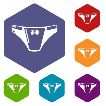 Underpants girl icon. Simple illustration of underpants girl vector icon for web