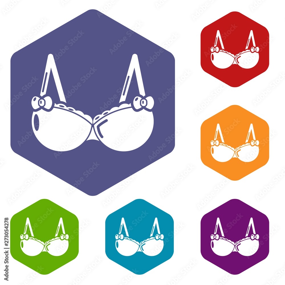 Poster Brassiere wear icon. Simple illustration of brassiere wear vector icon for web