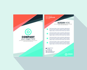 Vector template for web design brochure