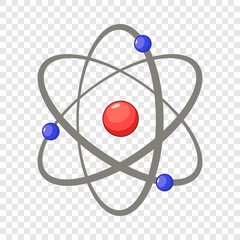 Atom icon. Cartoon illustration of atom vector icon for web