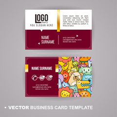 Doodle colorful hand drawn cards for kids and play. Cartoon design artistic print templates