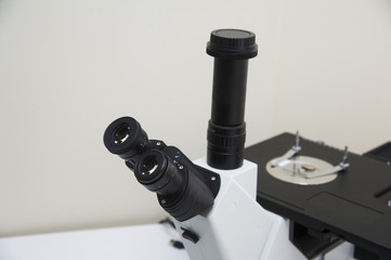 Fototapeta na wymiar Microscope at laboratory