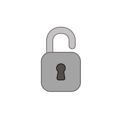 Vector icon of opened, unlocked padlock.