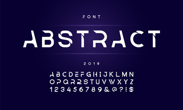 Modern abstract font