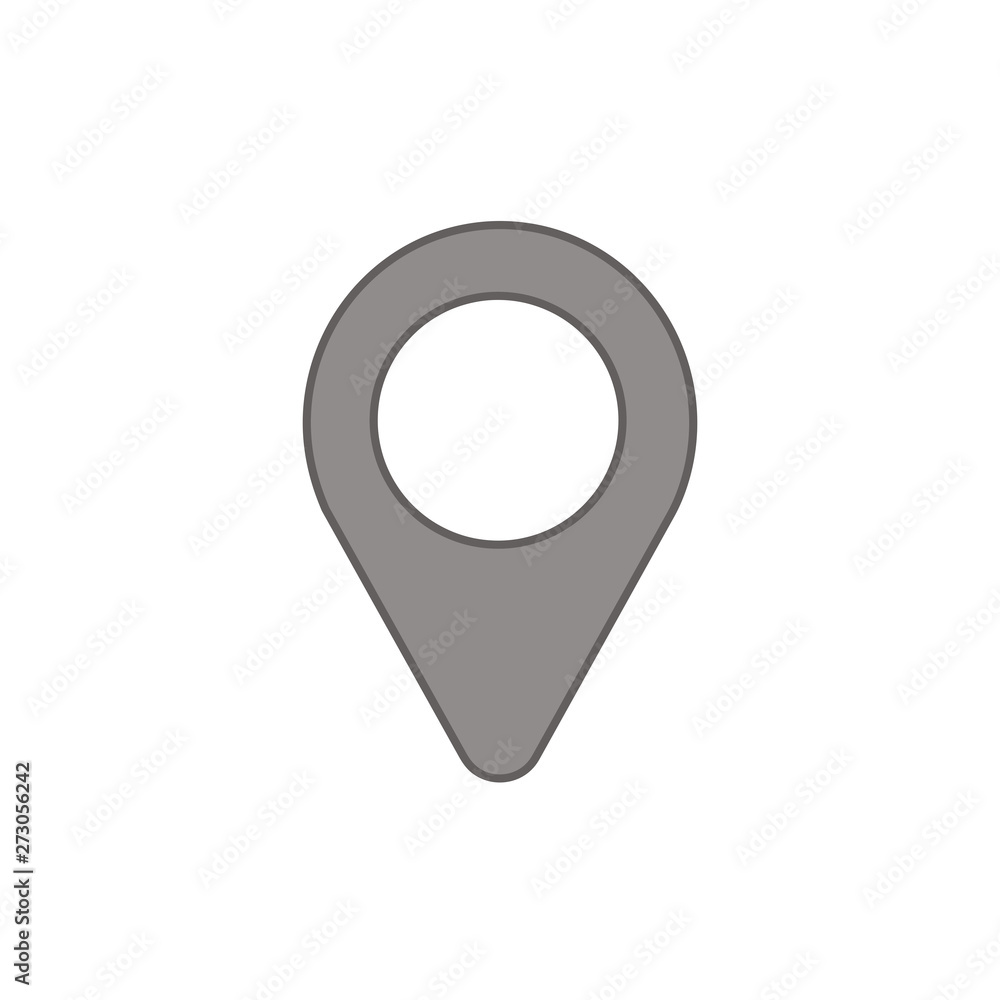 Poster vector icon of placemarker map pointer.