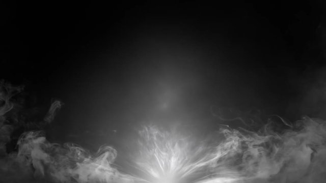 Grayscale stream of smoke coming from the bottom. seamless loop 60fps