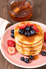 Pancakes with fresh berry
