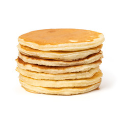 pancakes on a white