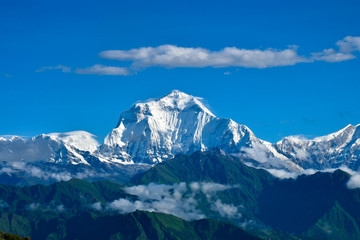 Fototapeta na wymiar Annapurna Massif Summit Nepal Poon Hill Circuit Trek