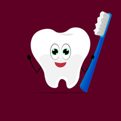 Caricature of a molar tooth.