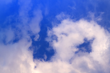bright colors of the evening sky