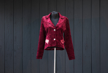 red velvet jacket